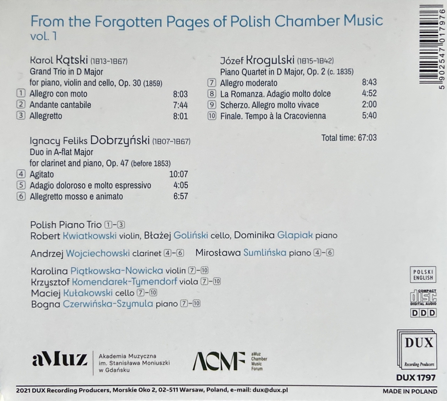 From the Forgotten Pages of Polish Chamber Music